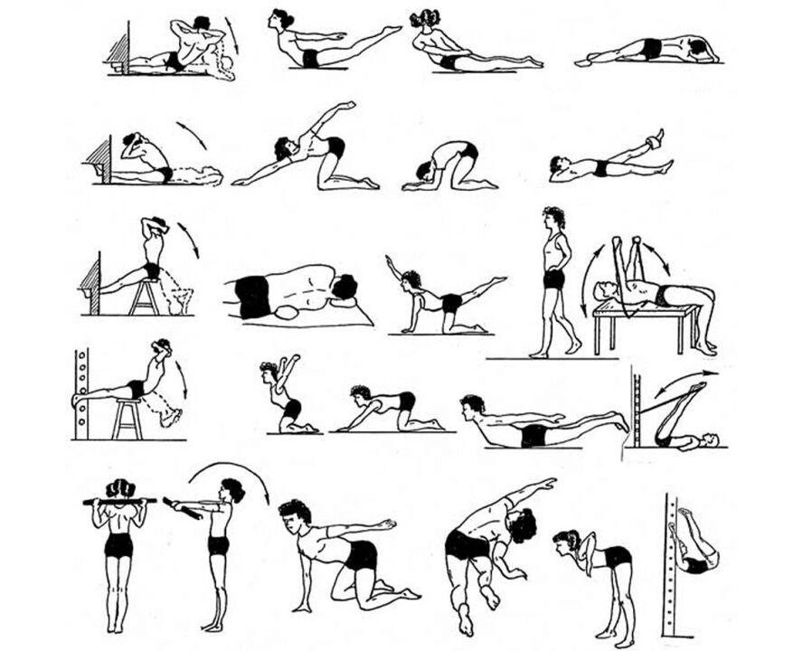 exercícios terapêuticos para osteocondrose